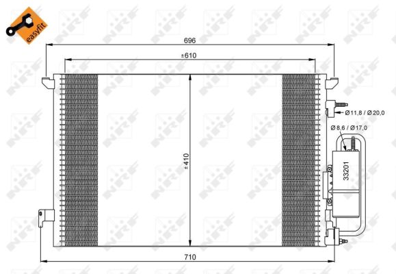 Condenser, air conditioning - 35929 NRF