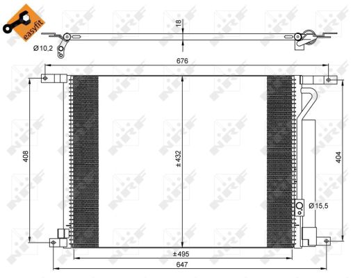 Condenser, air conditioning - 35931 NRF