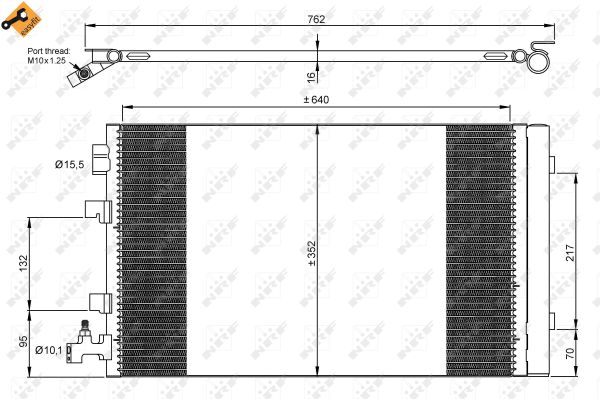 Condenser, air conditioning - 35932 NRF