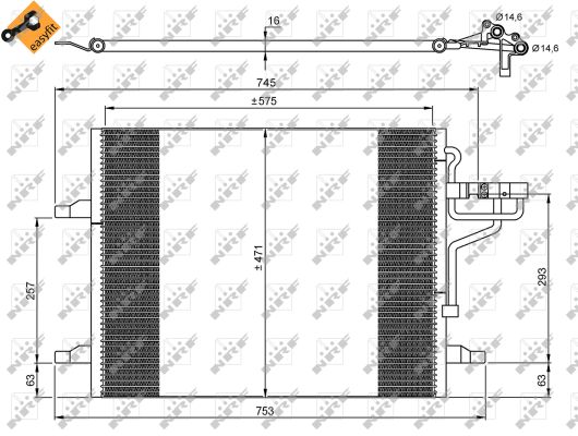 Condensatore, Climatizzatore - 35936 NRF