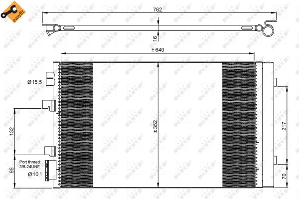 Condenser, air conditioning - 35938 NRF