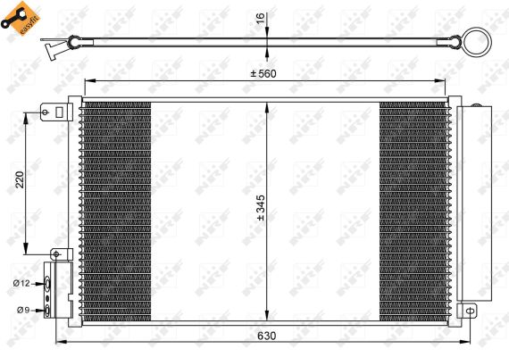 Condenser, air conditioning - 35939 NRF