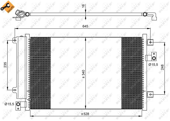 Condensatore, Climatizzatore - 35942 NRF