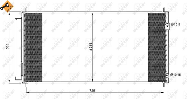 Condensatore, Climatizzatore - 35943 NRF