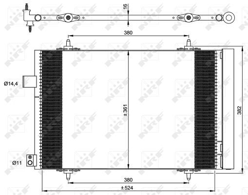 Condenser, air conditioning - 35946 NRF