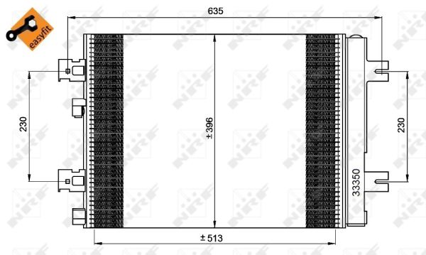 Condenser, air conditioning - 35947 NRF