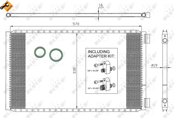 Конденсатор, кондиционер - 35951 NRF
