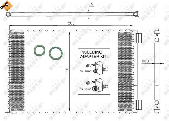 Condenser, air conditioning - 35953 NRF
