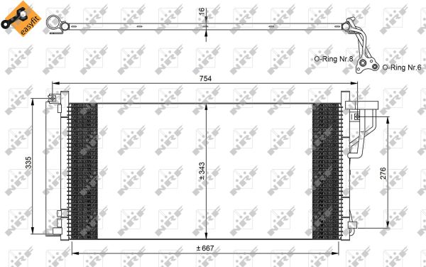 Condensatore, Climatizzatore - 35962 NRF