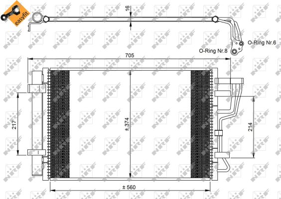 Condenser, air conditioning - 35963 NRF