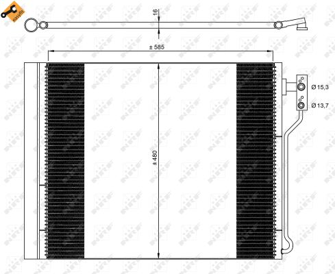 Condenser, air conditioning - 35971 NRF