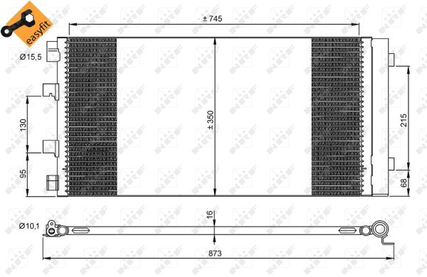 Condenser, air conditioning - 35972 NRF