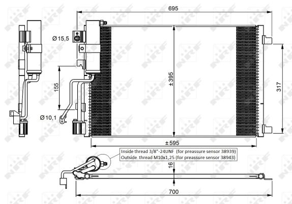 Конденсатор, кондиционер - 35974 NRF
