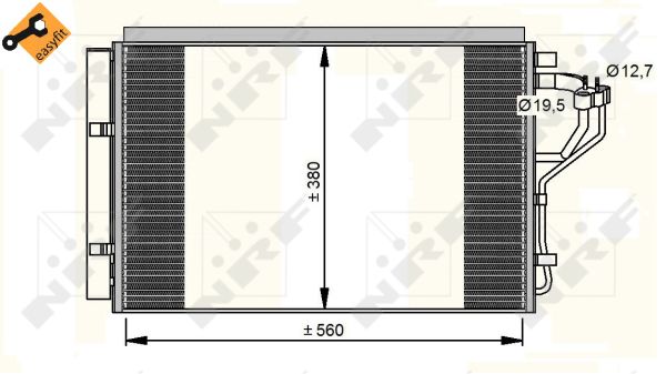 Condenser, air conditioning - 35996 NRF