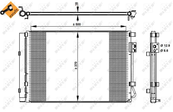 Condenser, air conditioning - 35997 NRF
