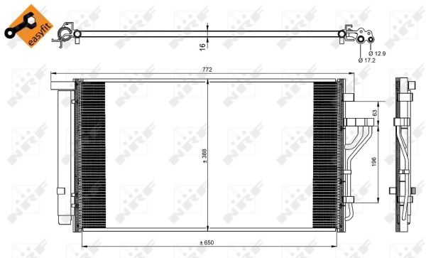 Condenser, air conditioning - 35998 NRF