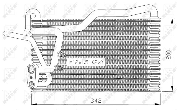 Evaporator, air conditioning - 36036 NRF