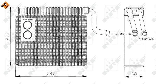 Evaporator, air conditioning - 36050 NRF