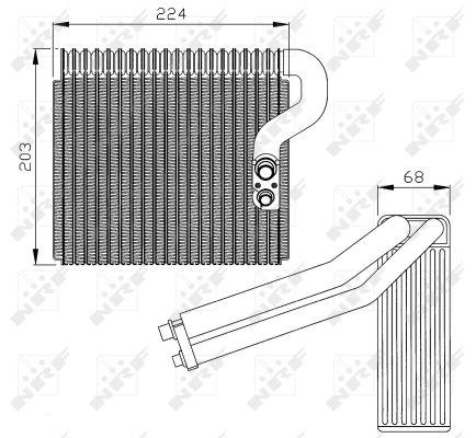 Evaporator, air conditioning - 36063 NRF