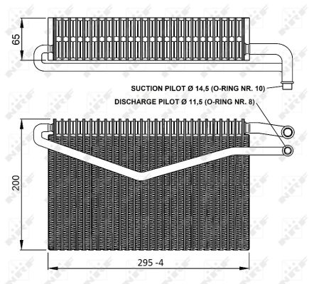 Evaporator, air conditioning - 36152 NRF