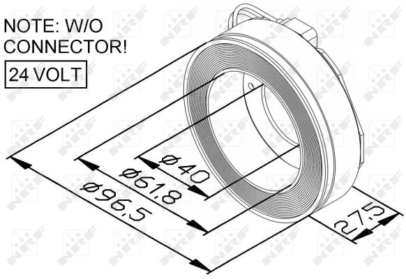 Coil, magnetic-clutch compressor - 38448 NRF