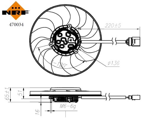 Ventola, Raffreddamento motore - 470034 NRF