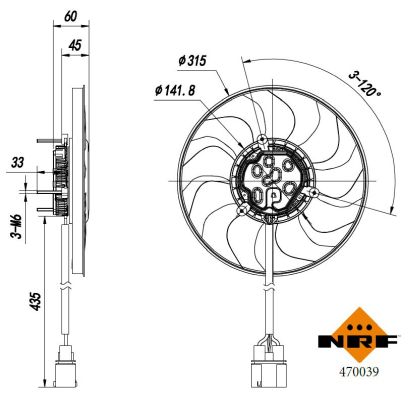 Ventola, Raffreddamento motore - 470039 NRF