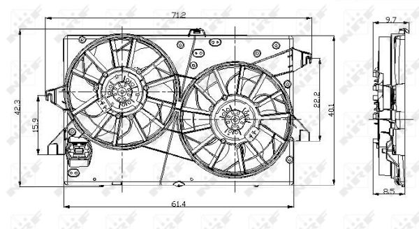 Fan, radiator - 47003 NRF
