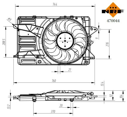 Fan, radiator - 470044 NRF