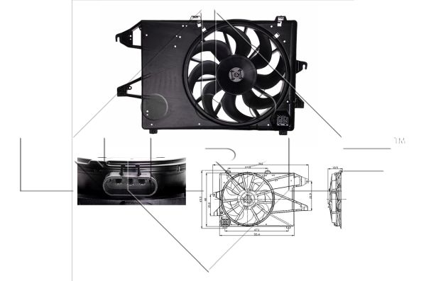Fan, radiator - 47004 NRF
