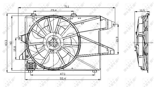 Fan, radiator - 47004 NRF