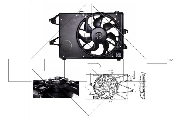 Ventola, Raffreddamento motore - 47005 NRF