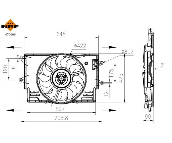 Fan, radiator - 470069 NRF
