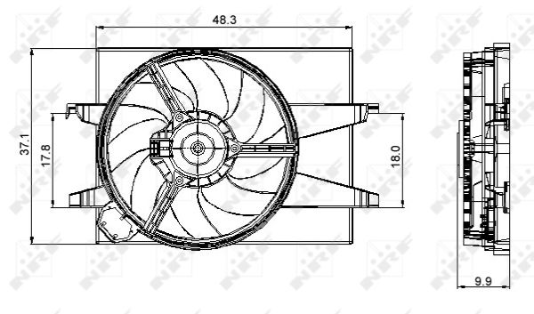 Fan, radiator - 47006 NRF