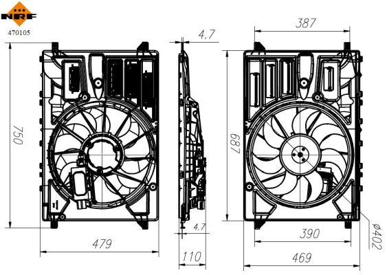 Fan, radiator - 470105 NRF