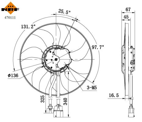 Fan, radiator - 470111 NRF