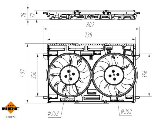 Fan, radiator - 470122 NRF
