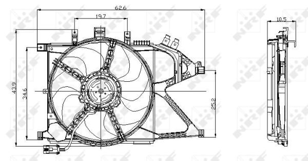 Fan, radiator - 47012 NRF