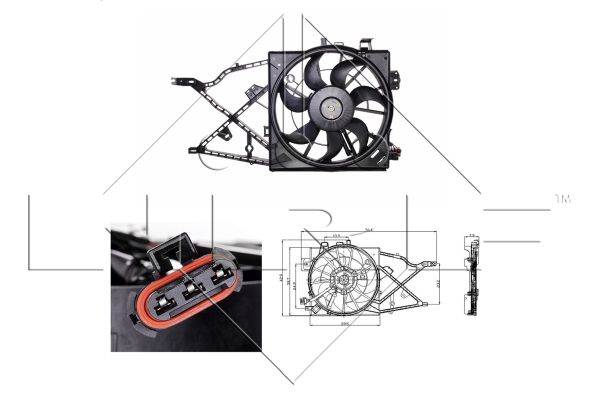 Fan, radiator - 47014 NRF