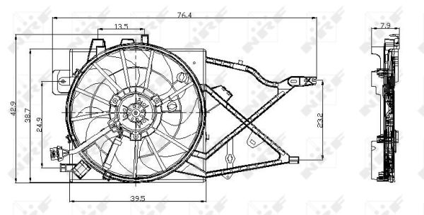Fan, radiator - 47014 NRF