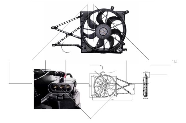 Fan, radiator - 47015 NRF