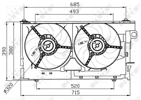 Fan, radiator - 47030 NRF