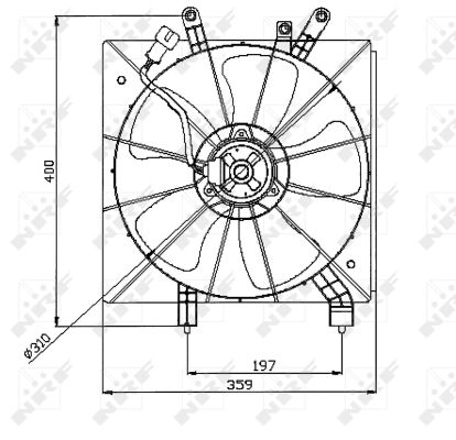 Fan, radiator - 47043 NRF