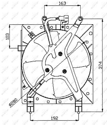 Ventola, Raffreddamento motore - 47044 NRF