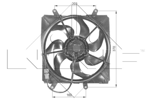 Ventola, Raffreddamento motore - 47054 NRF