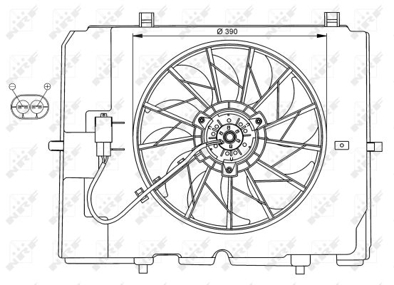 Ventola, Raffreddamento motore - 47067 NRF