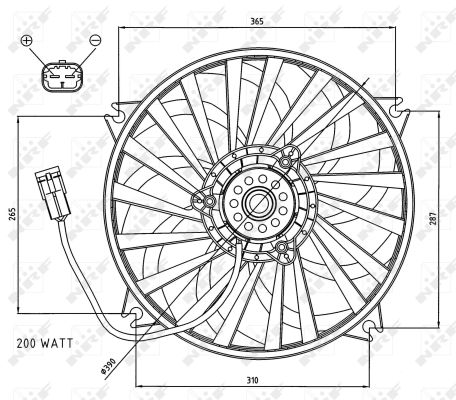 Fan, radiator - 47073 NRF