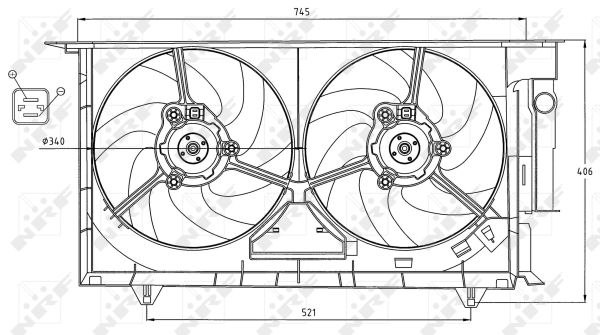 Fan, radiator - 47075 NRF