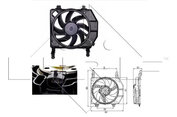 Fan, radiator - 47261 NRF