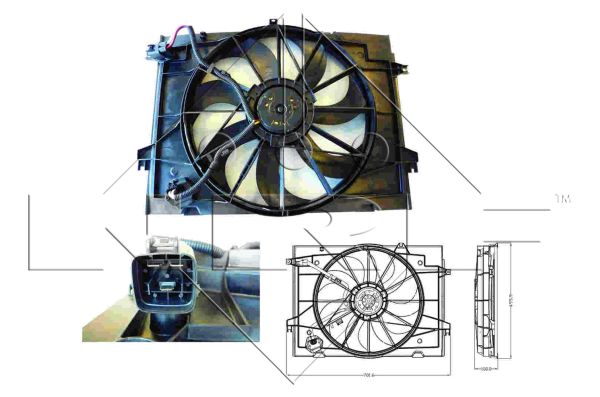 Ventola, Raffreddamento motore - 47285 NRF